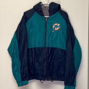 Blue and green Miami Dolphins Jacket